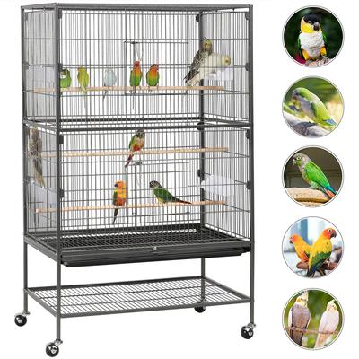 Show full view: Yaheetech 52-in Rolling Bird Cage, Hammered Black, Large slide 2 of 10