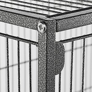 Yaheetech 52-in Rolling Bird Cage, Hammered Black, Large