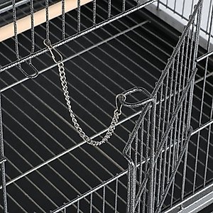 Yaheetech 52-in Rolling Bird Cage, Hammered Black, Large
