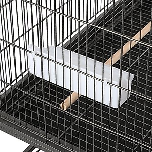 Yaheetech 52-in Rolling Bird Cage, Hammered Black, Large