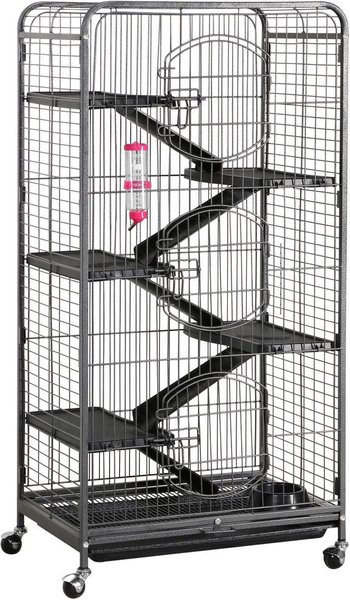 Show full view: Yaheetech 52-in Small Animal Pet Cage, Black slide 1 of 10
