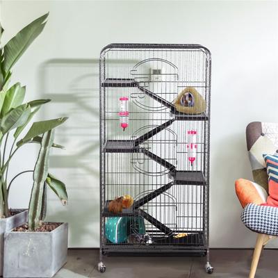 Show full view: Yaheetech 52-in Small Animal Pet Cage, Black slide 2 of 10