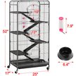 Show in main carousel: Yaheetech 52-in Small Animal Pet Cage, Black slide 3 of 10