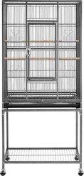Yaheetech 53.7-in Parrot Bird Cage & Stand, Hammered Black, Large