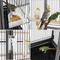 Show in main carousel: Yaheetech 53.7-in Parrot Bird Cage & Stand, Hammered Black, Large slide 9 of 10