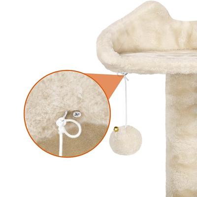 Show full view: Yaheetech 54.5" H Multilevel Indoor Cat Tree & Condo, Beige slide 6 of 11