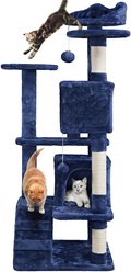 Yaheetech 54.5" H Multilevel Indoor Cat Tree & Condo, Navy Blue slide 2 of 9