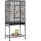 Show in main carousel: Yaheetech 54-in Rolling Metal Large Parrot Cage Mobile Bird Cage with Detachable Stand, Black slide 1 of 8