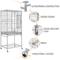 Show in main carousel: Yaheetech 54-in Rolling Metal Large Parrot Cage Mobile Bird Cage with Detachable Stand, Light Gray slide 5 of 9