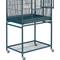 Show in main carousel: Yaheetech 54-in Rolling Metal Large Parrot Cage Mobile Bird Cage with Detachable Stand, Navy Blue slide 6 of 9