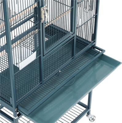 Show full view: Yaheetech 54-in Rolling Metal Large Parrot Cage Mobile Bird Cage with Detachable Stand, Navy Blue slide 7 of 9
