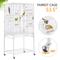 Show in main carousel: Yaheetech 54-in Rolling Metal Large Parrot Cage Mobile Bird Cage with Detachable Stand, White slide 2 of 9