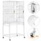 Show in main carousel: Yaheetech 54-in Rolling Metal Large Parrot Cage Mobile Bird Cage with Detachable Stand, White slide 6 of 9