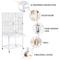 Show in main carousel: Yaheetech 54-in Rolling Metal Large Parrot Cage Mobile Bird Cage with Detachable Stand, White slide 7 of 9