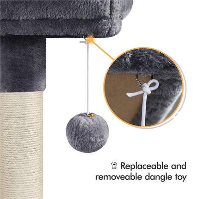 Show full view: Yaheetech 57-in Cat Tree Tower, Dark Gray slide 8 of 10