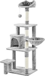 Yaheetech 57-in Cat Tree Tower, Light Gray slide 2 of 9