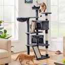 Yaheetech 57-in Plush Cat Tree & Condo, Dark Gray