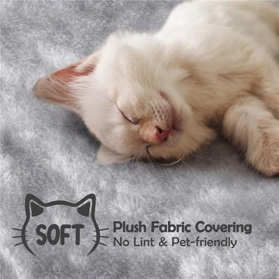 Show full view: Yaheetech 57-in Plush Cat Tree & Condo, Light Gray slide 6 of 11