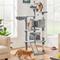 Show in main carousel: Yaheetech 57-in Plush Cat Tree & Condo, Light Gray slide 1 of 11