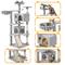 Show in main carousel: Yaheetech 57-in Plush Cat Tree & Condo, Light Gray slide 4 of 11