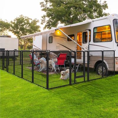 Show full view: Yaheetech Heavy Duty Metal Dog & Cat Playpen, Black, 40-in, 6-panel slide 2 of 8