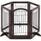 Show in main carousel: Yaheetech 6-Panel Foldable Wire Dog Gate, Espresso, 32-in H slide 3 of 11