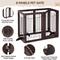 Show in main carousel: Yaheetech 6-Panel Foldable Wire Dog Gate, Espresso, 32-in H slide 6 of 11