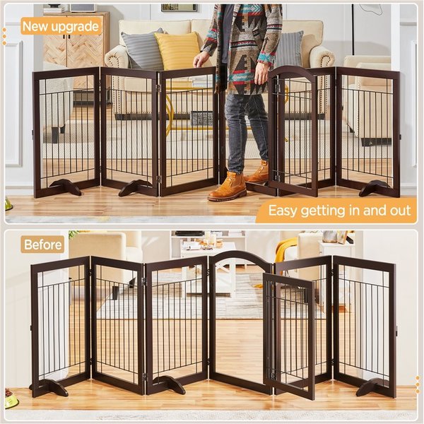 Yaheetech 6-Panel Foldable Wire Dog Gate
