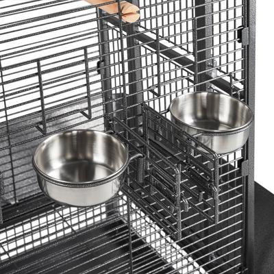 Show full view: Yaheetech 61-in Rolling Parrot Cage & Playtop, Hammered Black slide 6 of 11