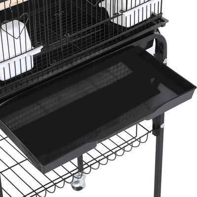 Show full view: Yaheetech 62.5-in Rolling Large Bird Cage & Detachable Stand, Black slide 8 of 10