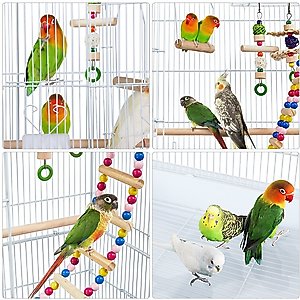 Yaheetech 62.5-in Rolling Large Bird Cage & Detachable Stand, White