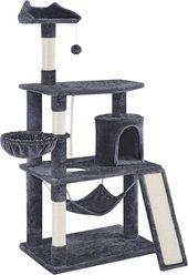Yaheetech 63.5-in Plush Cat Tree & Condo, Dark Gray slide 2 of 6