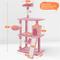 Show in main carousel: Yaheetech 63.5-in Plush Cat Tree & Condo, Pink slide 3 of 8