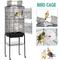 Show in main carousel: Yaheetech 64-in Open Top Metal Parrot Cage with Detachable Rolling Stand, Black slide 3 of 10