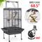 Show in main carousel: Yaheetech 68.5-in Rolling Bird Cage & Playtop, Hammertone Black slide 2 of 9