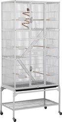 Yaheetech 69-in Parrot Cage with Detachable Stand, White