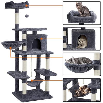 Show full view: Yaheetech 70-in Cat Tree Condo, Dark Gray slide 4 of 10
