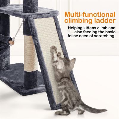 Show full view: Yaheetech 70-in Cat Tree Condo, Dark Gray slide 8 of 10