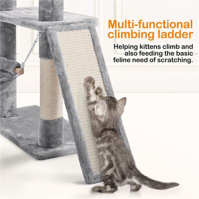 Show full view: Yaheetech 70-in Cat Tree Condo, Light Gray slide 8 of 10
