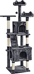 Yaheetech 72-in Plush Cat Tree & Condo, Dark Gray slide 2 of 9