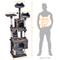 Show in main carousel: Yaheetech 72-in Plush Cat Tree & Condo, Dark Gray slide 4 of 10