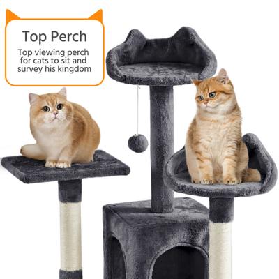 Show full view: Yaheetech 72-in Plush Cat Tree & Condo, Dark Gray slide 6 of 10