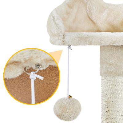 Show full view: Yaheetech 76.5-in Tree with 3 Condos Cat Tree, Large, Beige slide 8 of 9