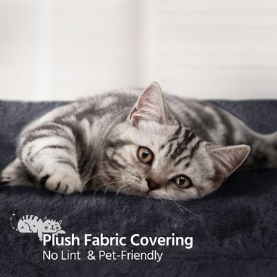 Show full view: Yaheetech 76.5-in Tree with 3 Condos Cat Tree, Large, Black slide 7 of 10