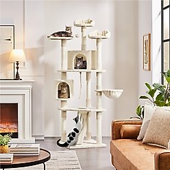 Yaheetech 79-in Plush Cat Tree & Condo, Beige