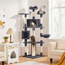 Yaheetech 79-in Plush Cat Tree & Condo, Dark Gray