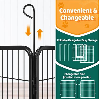 Show full view: Yaheetech 8-Panel Wire Dog & Cat Exercise Playpen, 26-in W x 32-in H slide 6 of 9