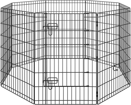 Show full view: Yaheetech 8 Panels Dog Playpen, Black, 24x36.5-in slide 2 of 6