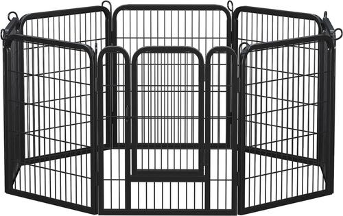 Show full view: Yaheetech 8 Panels Dog Playpen, Black, 26x32-in slide 2 of 8