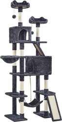 Yaheetech 82.5-in Multi-Level Tree Condo with 2 Foam Edge Perches Cat Tree, Large, Dark Gray slide 2 of 6
